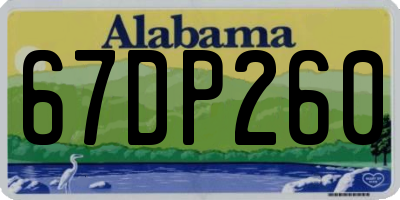 AL license plate 67DP260