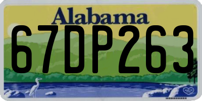 AL license plate 67DP263