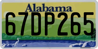 AL license plate 67DP265