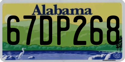 AL license plate 67DP268