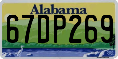 AL license plate 67DP269