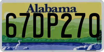 AL license plate 67DP270