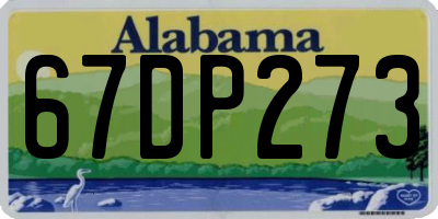 AL license plate 67DP273