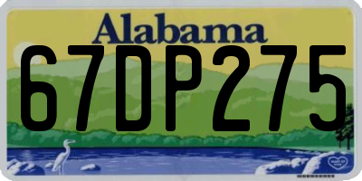 AL license plate 67DP275