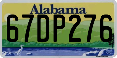 AL license plate 67DP276