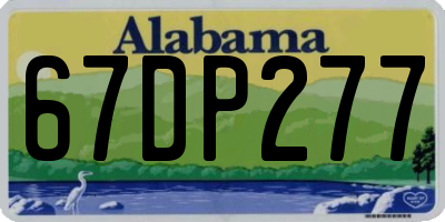 AL license plate 67DP277