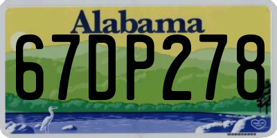 AL license plate 67DP278