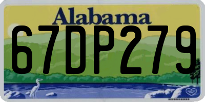 AL license plate 67DP279