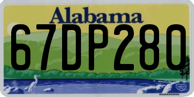 AL license plate 67DP280