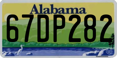 AL license plate 67DP282