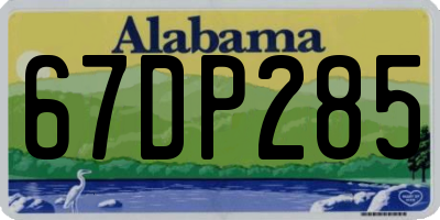 AL license plate 67DP285