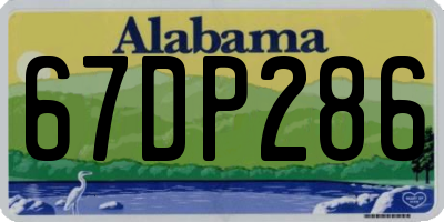 AL license plate 67DP286