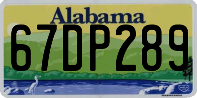 AL license plate 67DP289