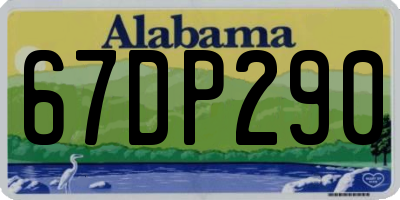 AL license plate 67DP290