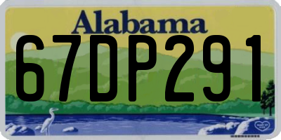 AL license plate 67DP291