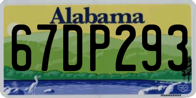 AL license plate 67DP293