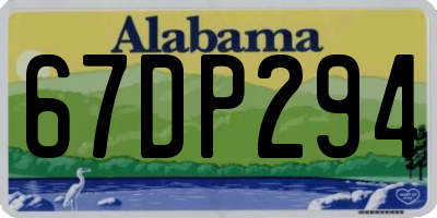 AL license plate 67DP294