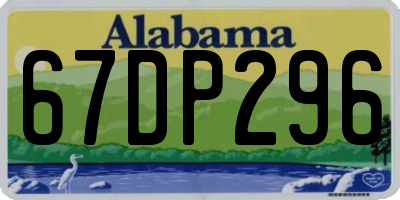 AL license plate 67DP296