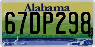 AL license plate 67DP298