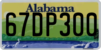 AL license plate 67DP300