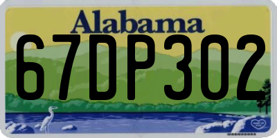 AL license plate 67DP302