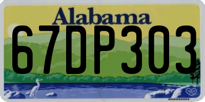 AL license plate 67DP303