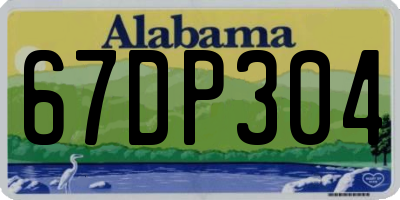 AL license plate 67DP304