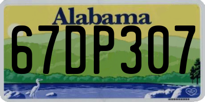 AL license plate 67DP307