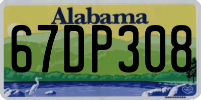 AL license plate 67DP308