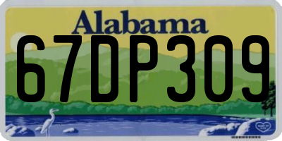 AL license plate 67DP309