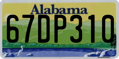 AL license plate 67DP310