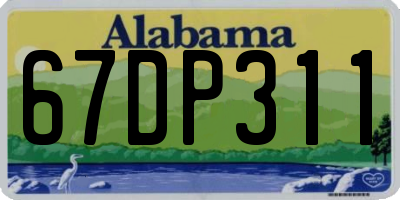 AL license plate 67DP311