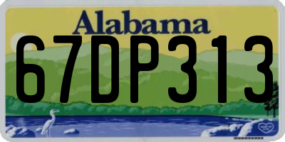 AL license plate 67DP313