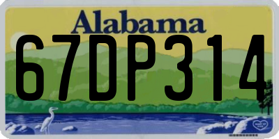 AL license plate 67DP314