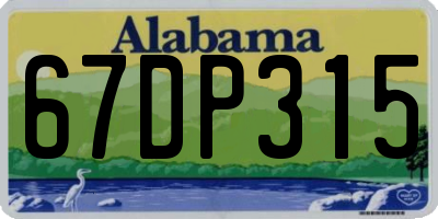 AL license plate 67DP315