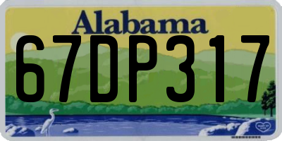 AL license plate 67DP317