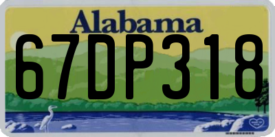 AL license plate 67DP318