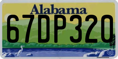 AL license plate 67DP320