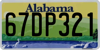 AL license plate 67DP321