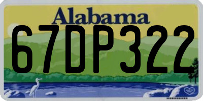 AL license plate 67DP322