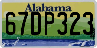 AL license plate 67DP323