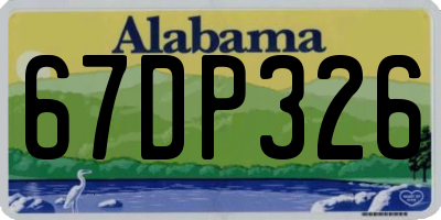 AL license plate 67DP326