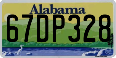 AL license plate 67DP328