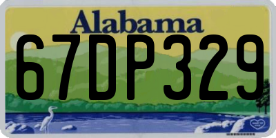 AL license plate 67DP329