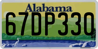 AL license plate 67DP330