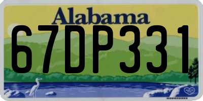 AL license plate 67DP331