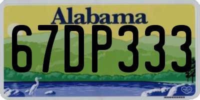 AL license plate 67DP333