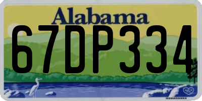 AL license plate 67DP334