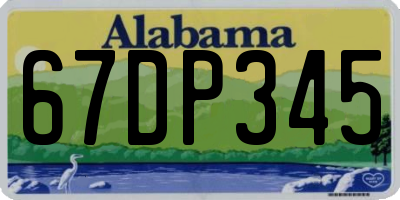 AL license plate 67DP345