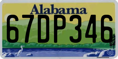 AL license plate 67DP346